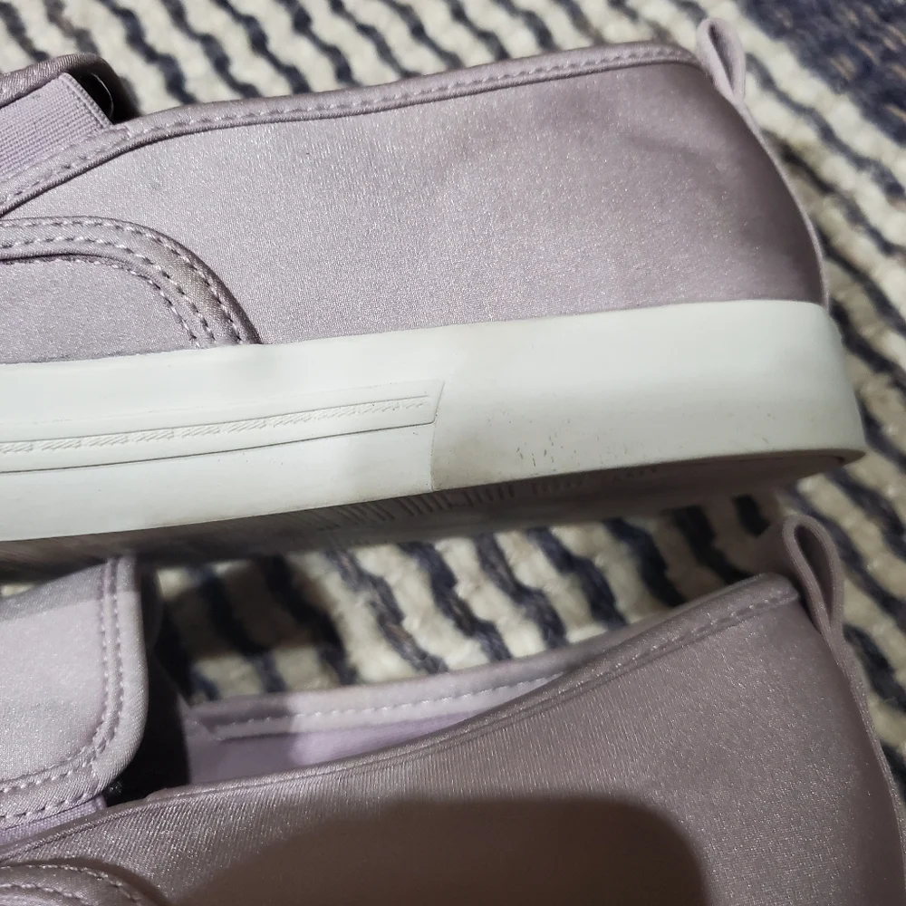 Call it spring purple flat slip on Sneakers shoes.